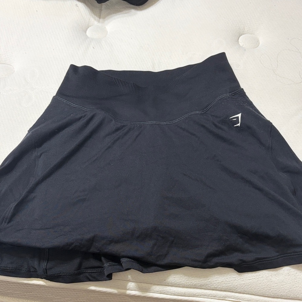 Gymshark Black Athletic Circle Skater Skirt